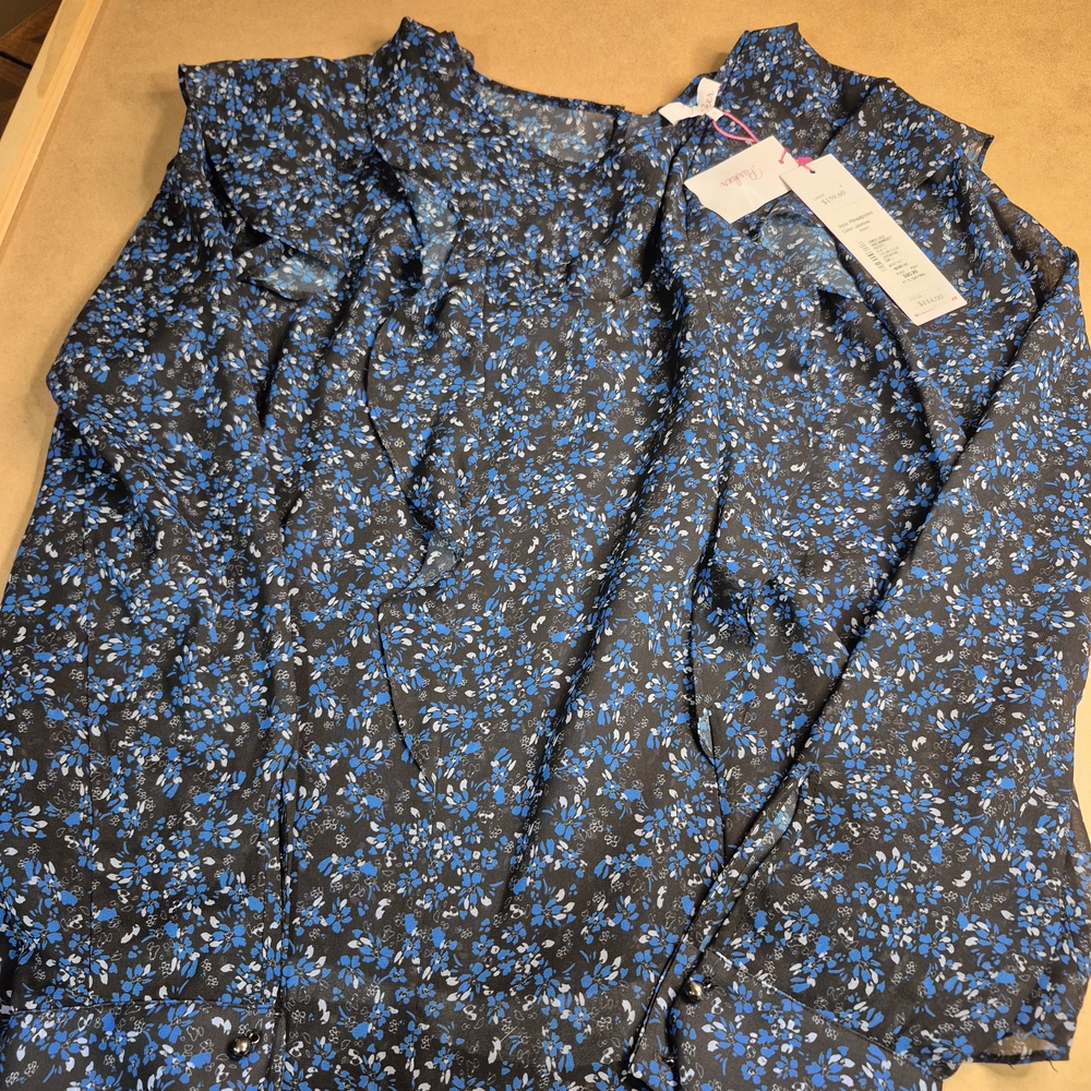 Parker Midnight Blue Floral Blouse